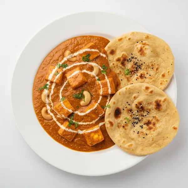 Kaju Paneer Masala With Kulcha